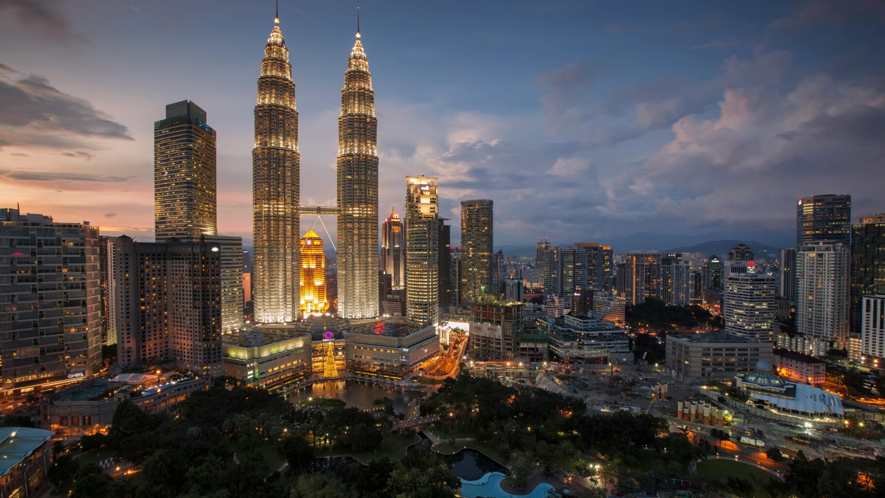 Kuala Lumpur skyline - affordable budget destination in Malaysia